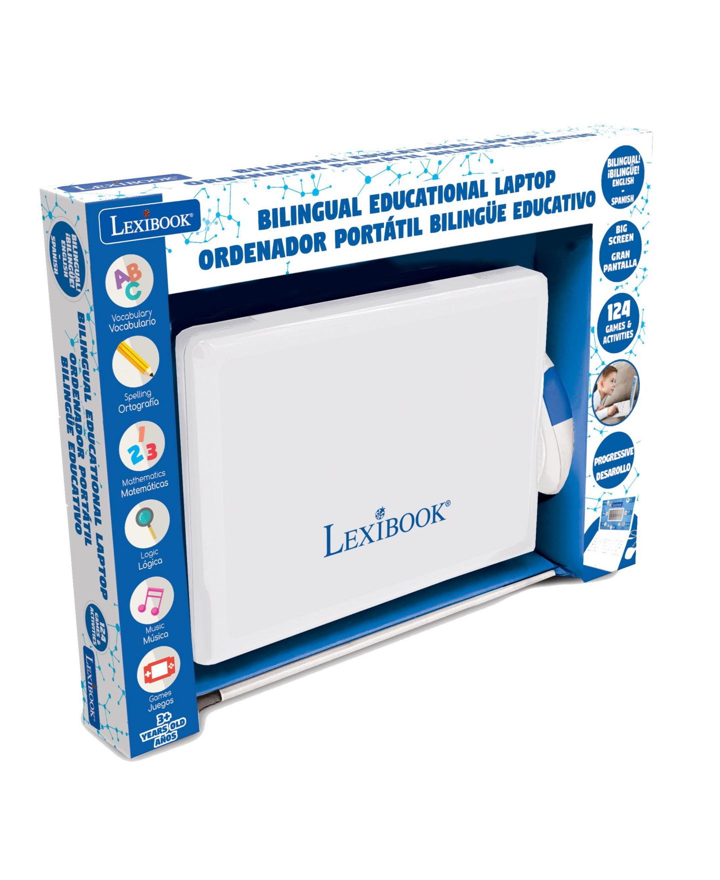 Детская игрушка Lexibook Power Kid Bilingual Spanish/English 124 Activities Educational Laptop, от 4 лет — фото 2