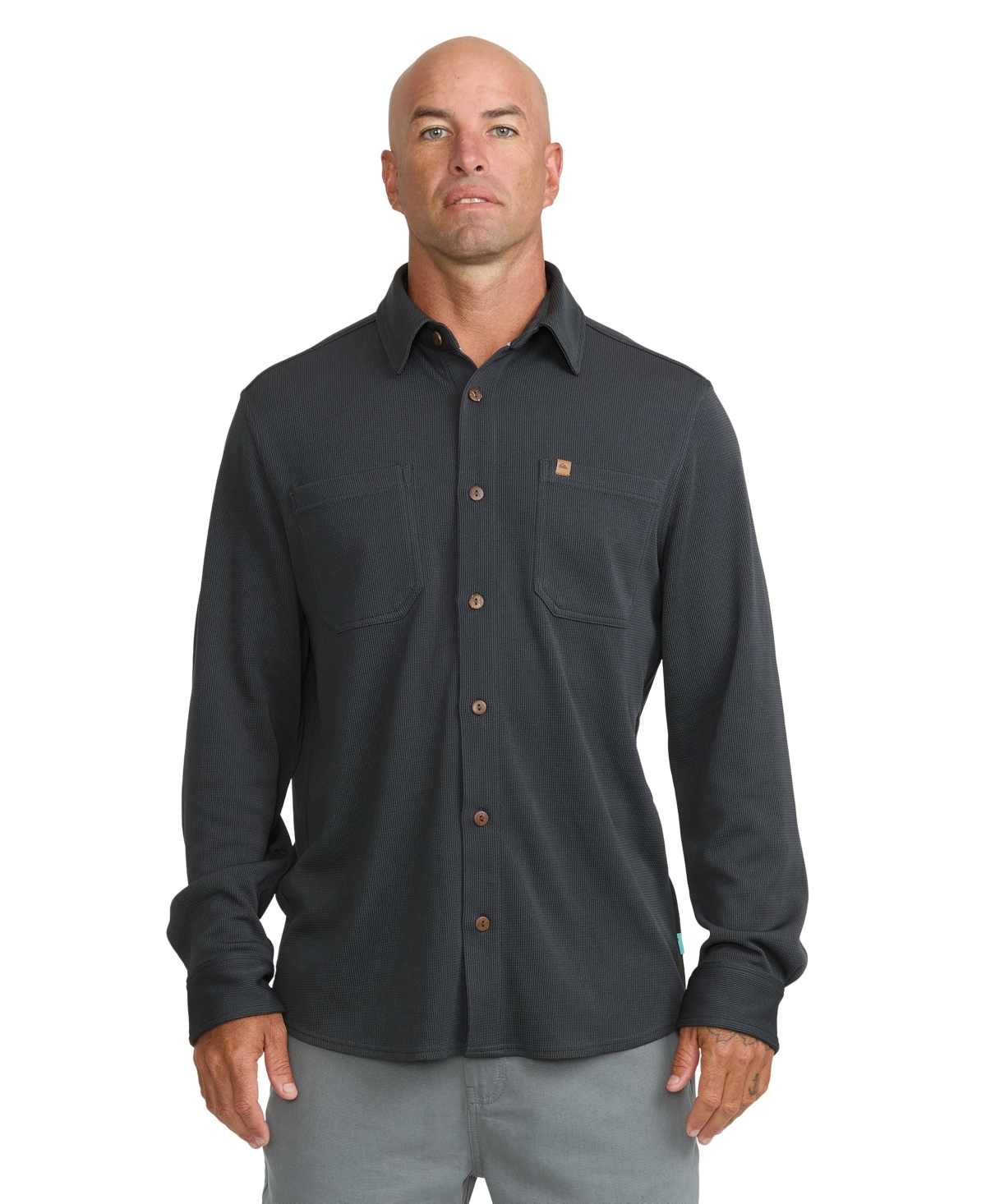 Quiksilver Waterman Men's Almalfa Stretch Knit Long-Sleeve Shirt