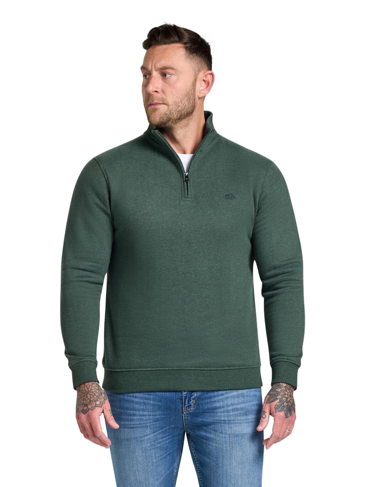 Raging Bull Men's Big & Tall Classic Jersey Relaxed-Fit Quarter Zip Sweatshirt