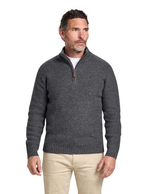 Мужской свитер Raging Bull Quarter-Zip Chunky-Textured Relaxed-Fit