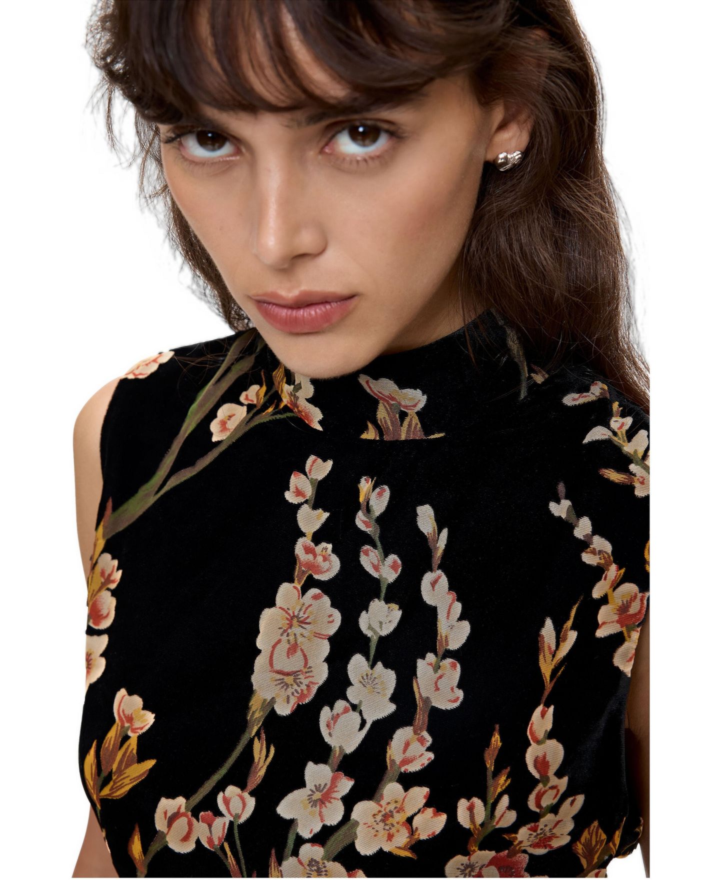 Женский топ Desigual Velvet floral, цвет: Чёрный — фото 3