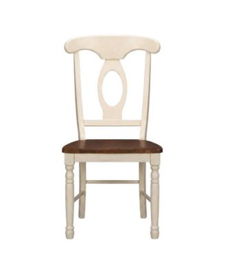 Merlot-Buttermilk Finish Distressed Side Chair