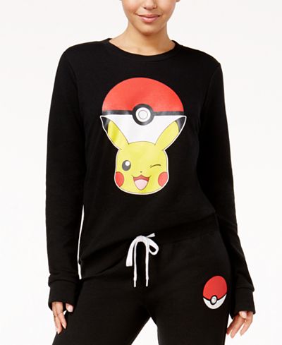 Mighty Fine Juniors' Pokémon Pikachu Graphic Sweatshirt