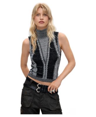 Women's Sleeveless Turtleneck T-Shirt