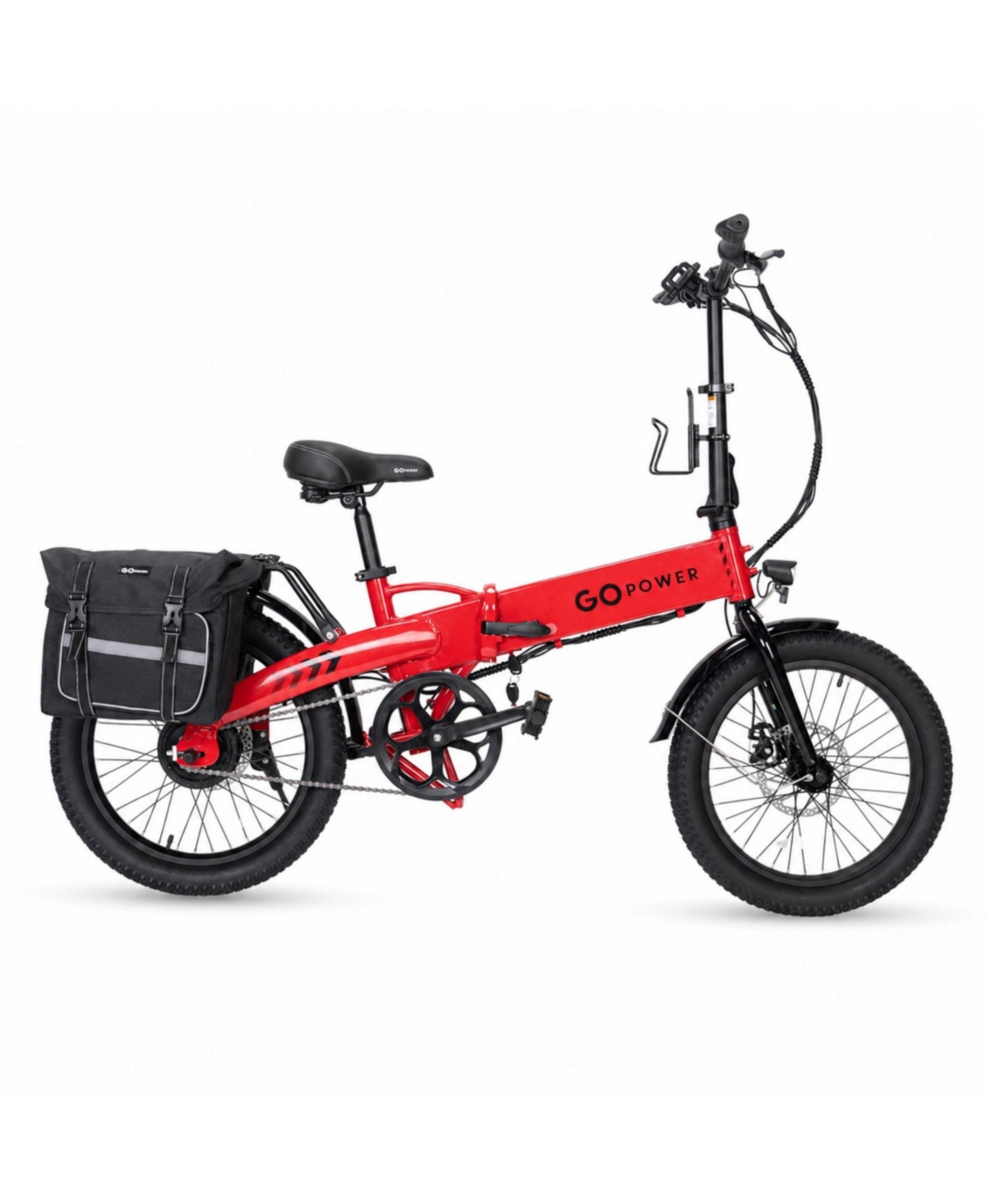GoPowerBike GoLite Folding Electric Bike | 20" | 750W | 20mph | 45+ Mile Range - Red