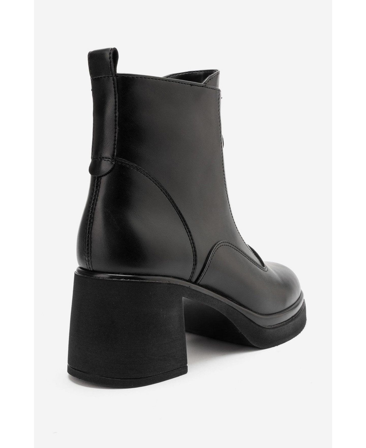 Женские ботинки Forever & Always Shoes Stena Block Heel Round-Toe, цвет: Чёрный — фото 5