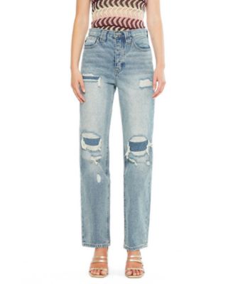 Women's Karine Ultra-High-Rise Straight-Leg 90s-Inspired Jeans