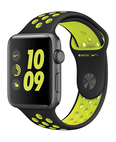 Apple Watch Nike+ 42mm Space Gray Aluminum Case with Black/Volt Nike Sport Band
