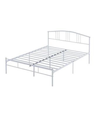 Metal Bed Frame with Arched Headboard and Platform Base