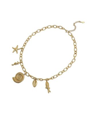 Women's Gold-Tone Marine Charm Necklace