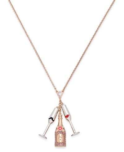 kate spade new york Gold-Tone Champagne Pendant Necklace