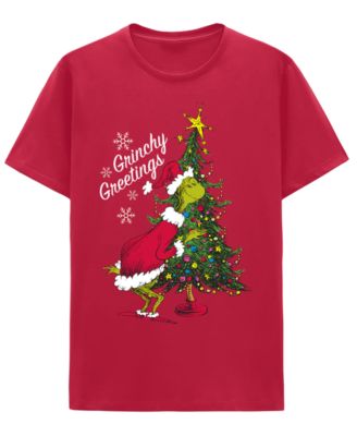 Men's Grinchy Greetings Crewneck Graphic T-Shirt