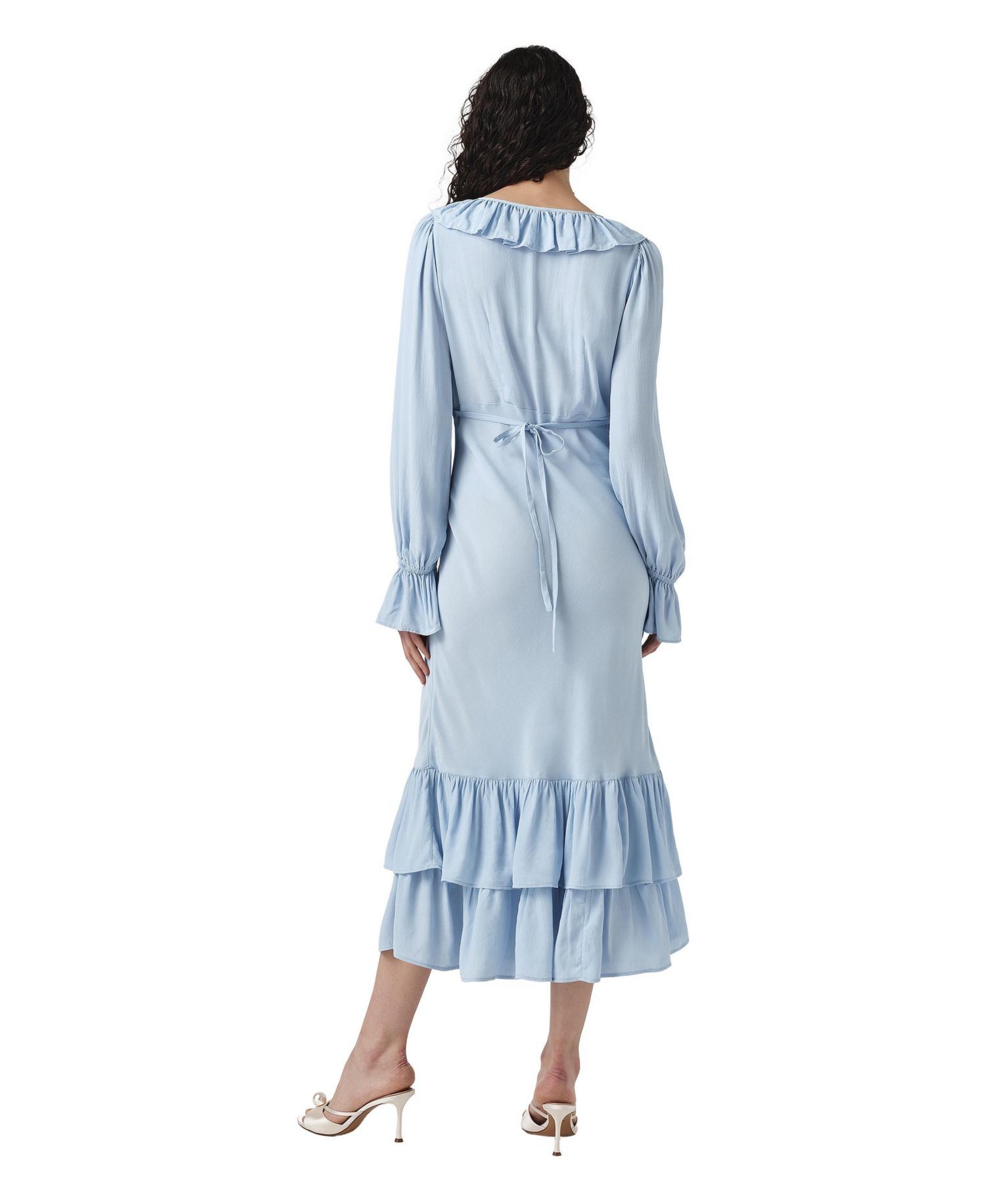 Women's Melina Long-Sleeve V-Neck Midi Dress