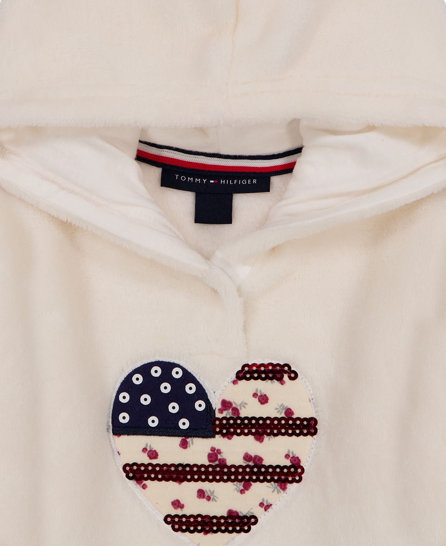 Tommy Hilfiger Baby Girls' Sherpa Hooded Jacket and Joggers, 2-Piece Set, цвет: Egret — фото 3