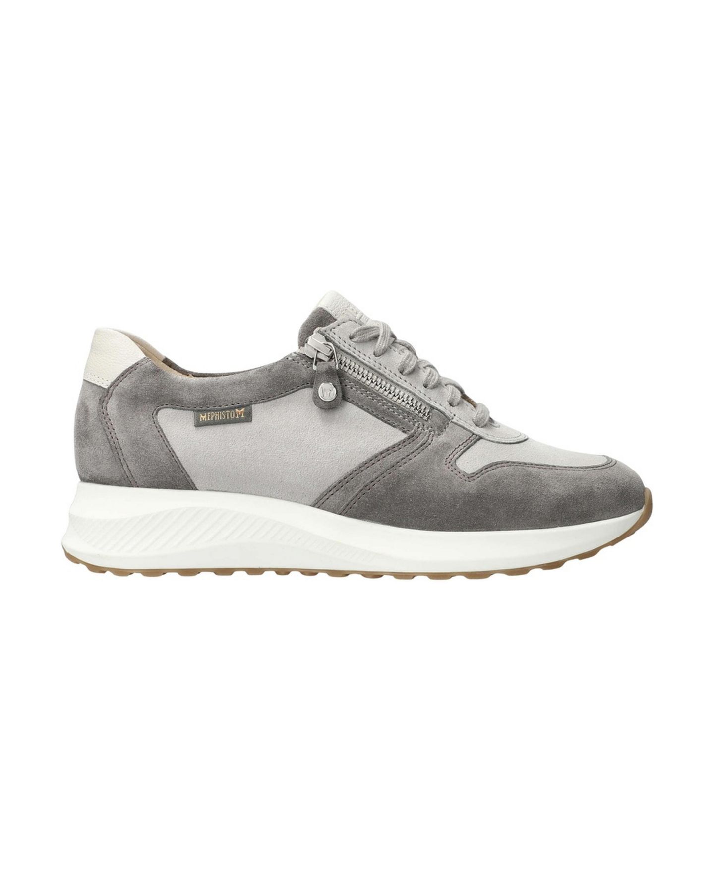 Женские кроссовки Mephisto Kim Suede Leather Zip, цвет: Серый — фото 6