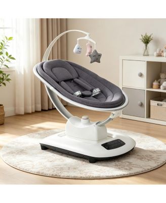 Electric Baby Swing with 5-Point Harness and Touch Control