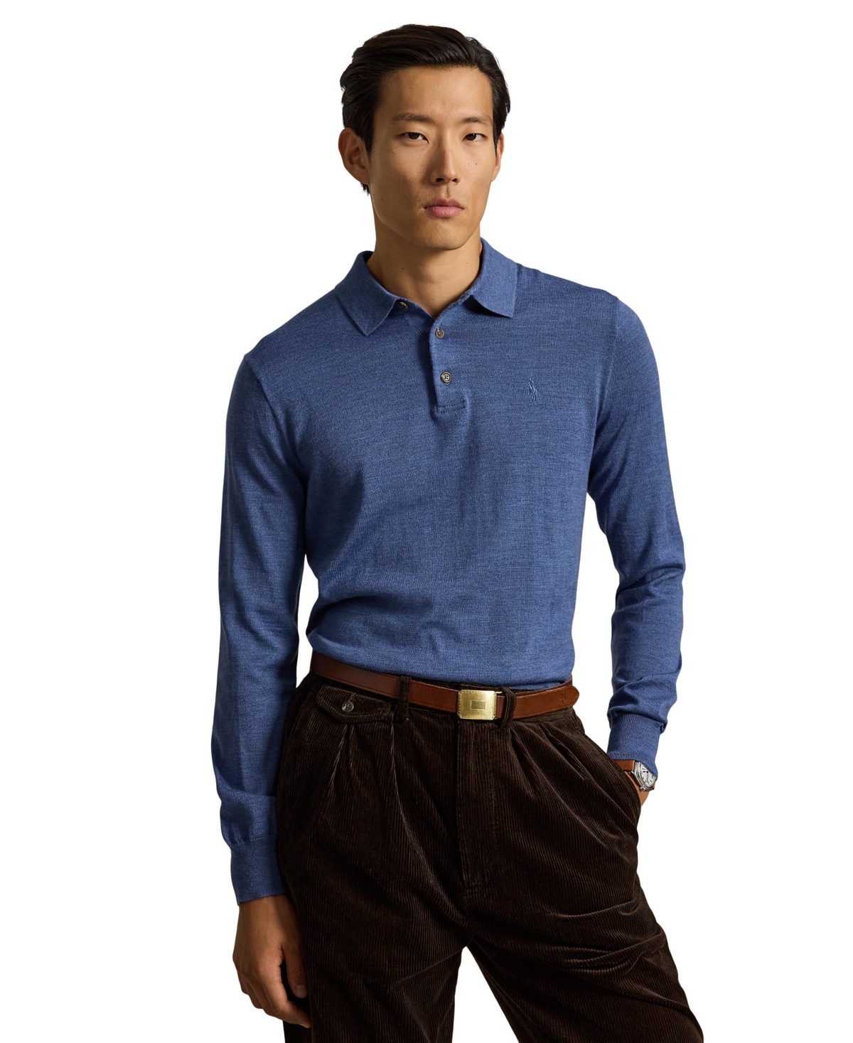 Polo Ralph Lauren Men's Wool Polo-Collar Sweater