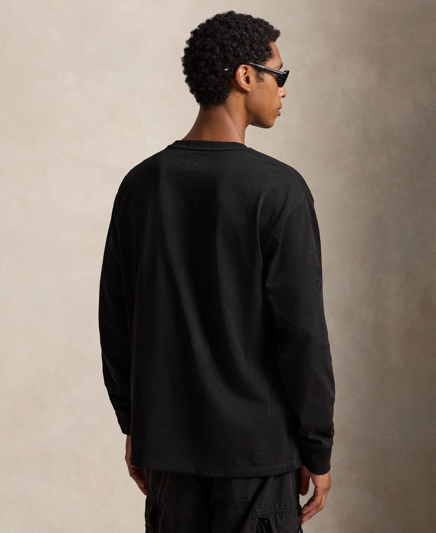 Мужская футболка Polo Ralph Lauren Los Angeles Dodgers™ Long-Sleeve, цвет: Чёрный — фото 4