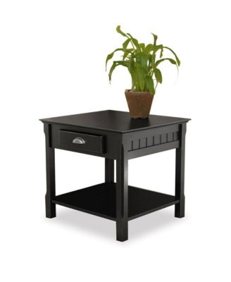 Side Table, End Table, Drawer and Shelf, Square Furniture