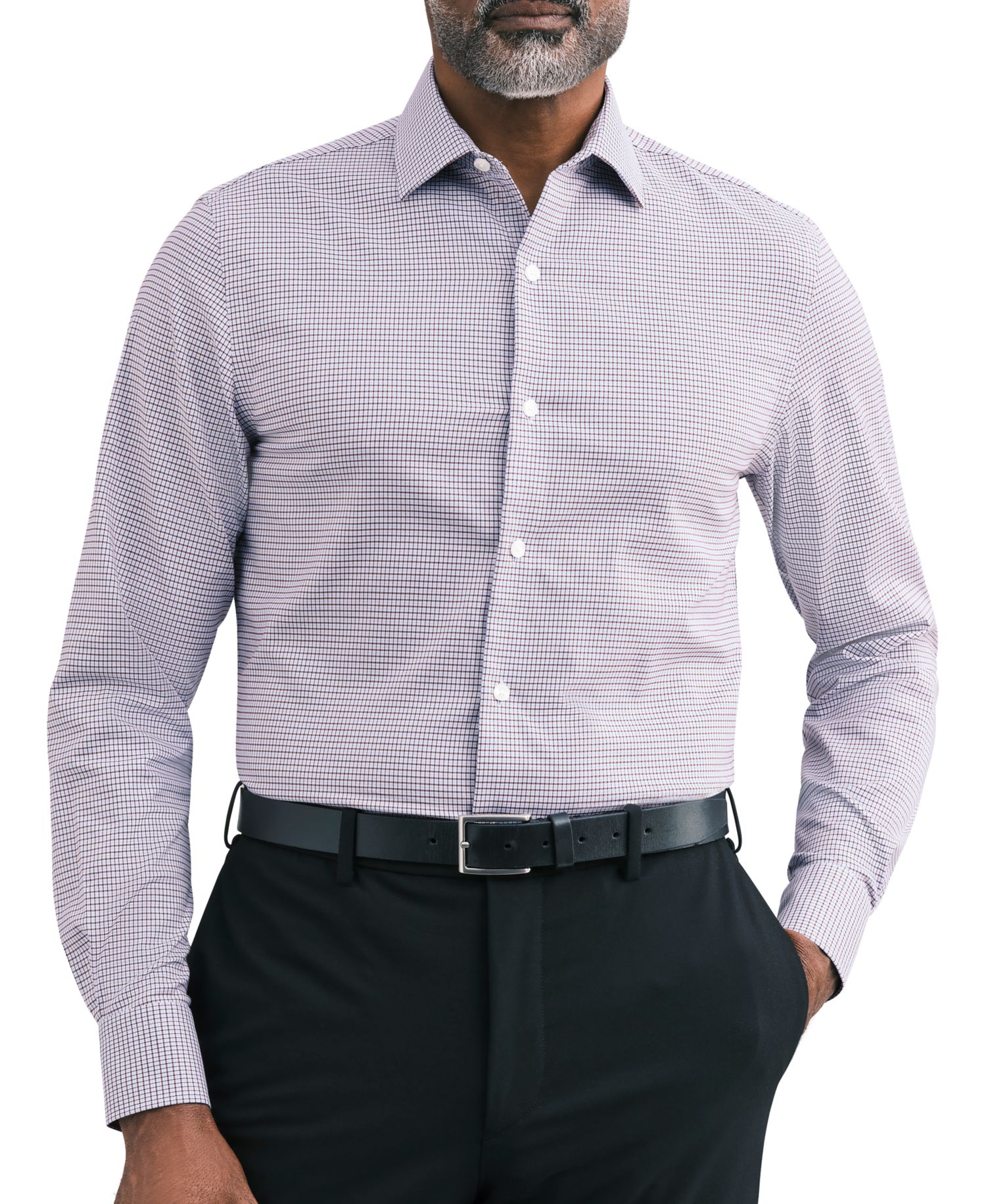 Men's Stretch Twill Slim-Fit Dress Shirt