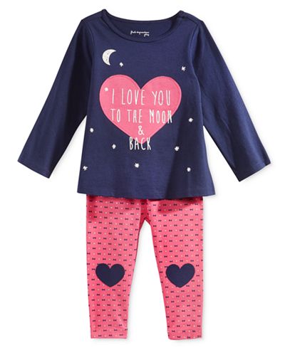 First Impressions Graphic-Print T-Shirt & Heart Leggings, Baby Girls (0-24 months), Only at Macy's