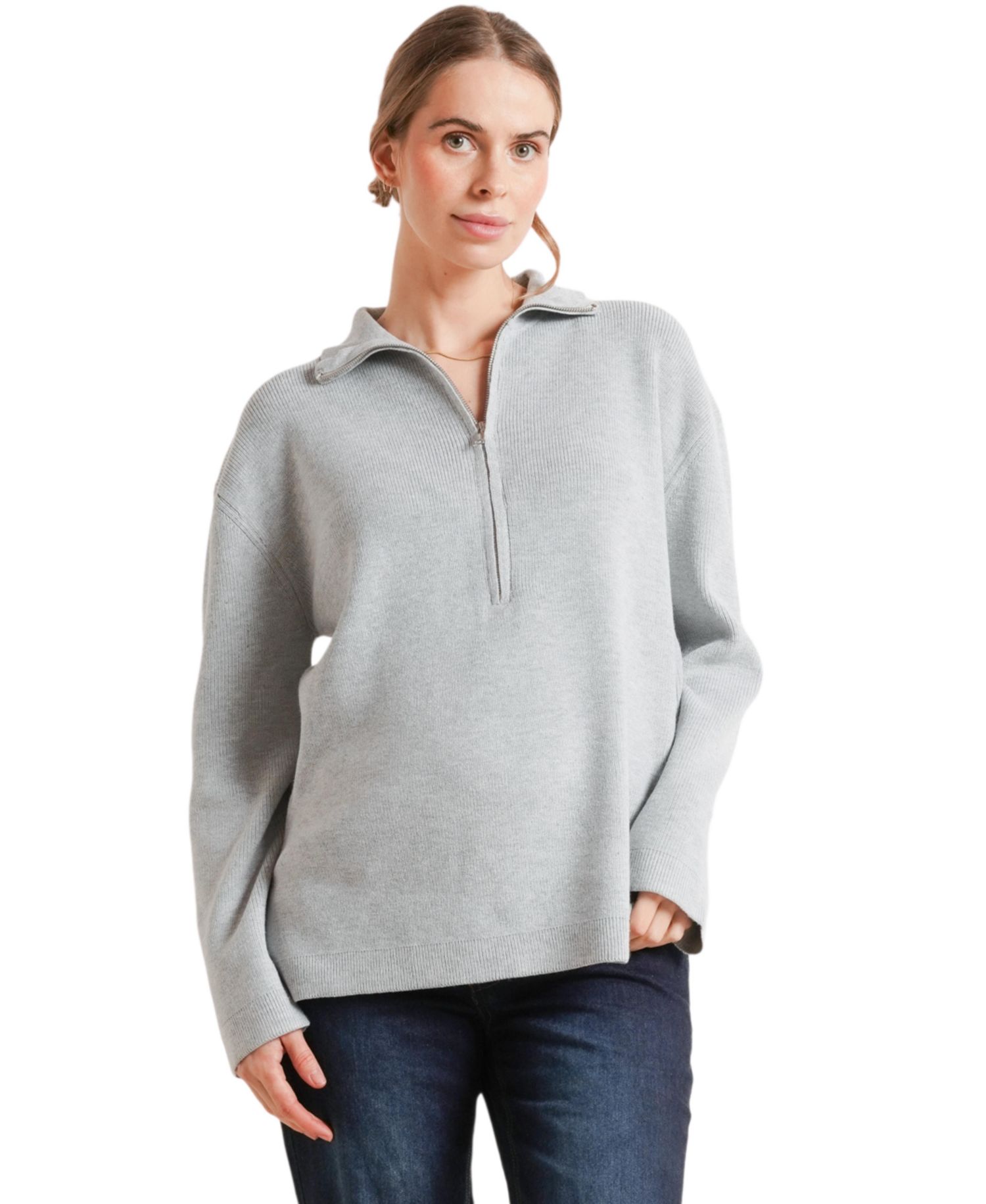 Women's Blaire Maternity Half-Zip Sweater