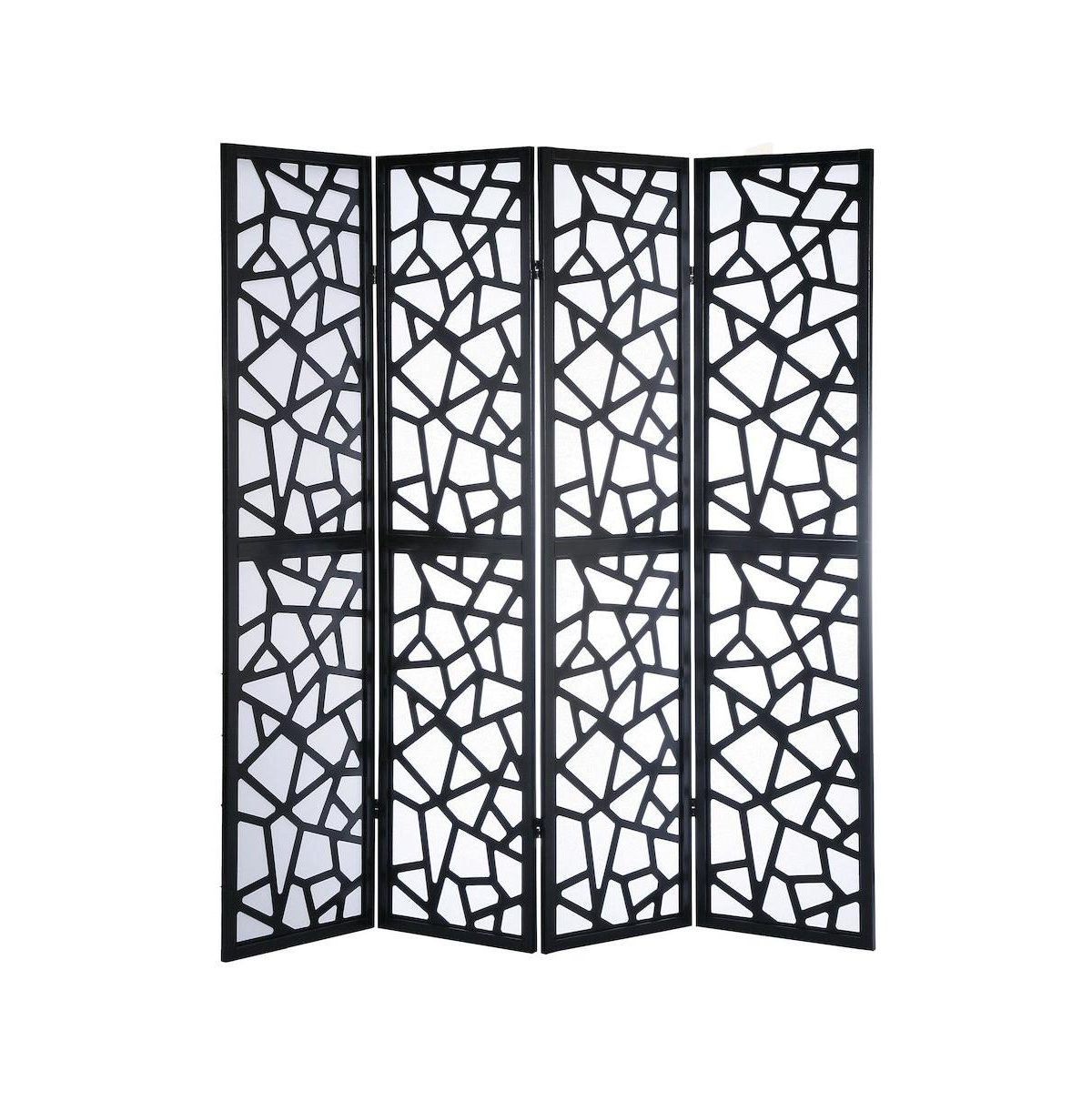 Roundhill Furniture Giyano 4 Panel Screen Room Divider
