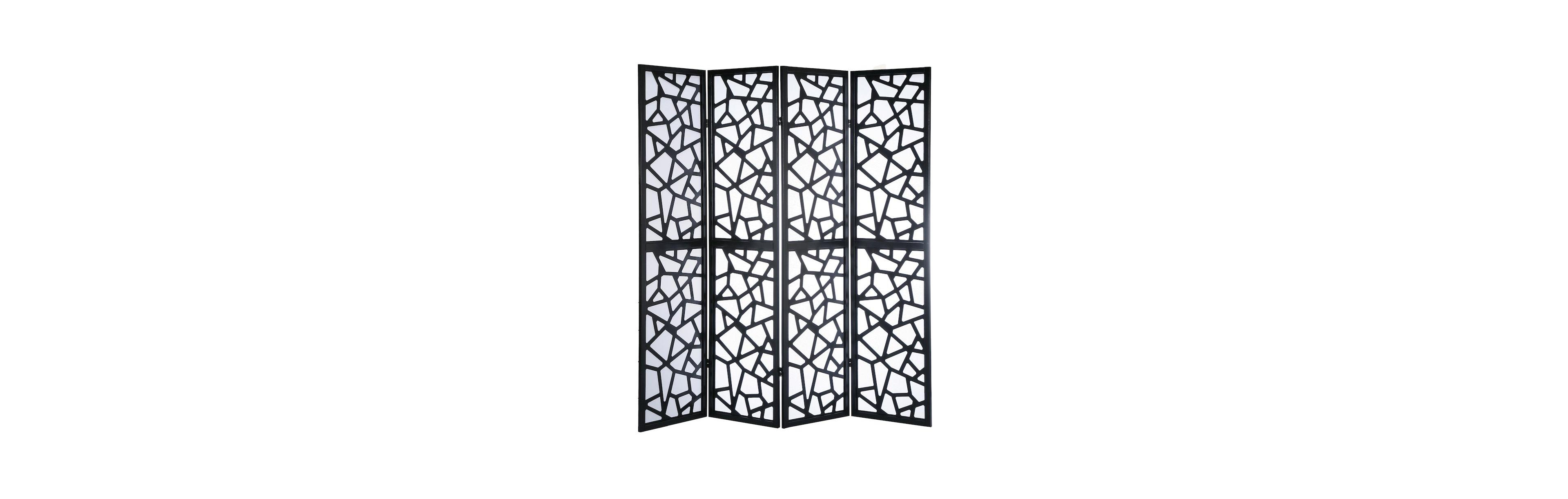 Roundhill Furniture Giyano 4 Panel Screen Room Divider