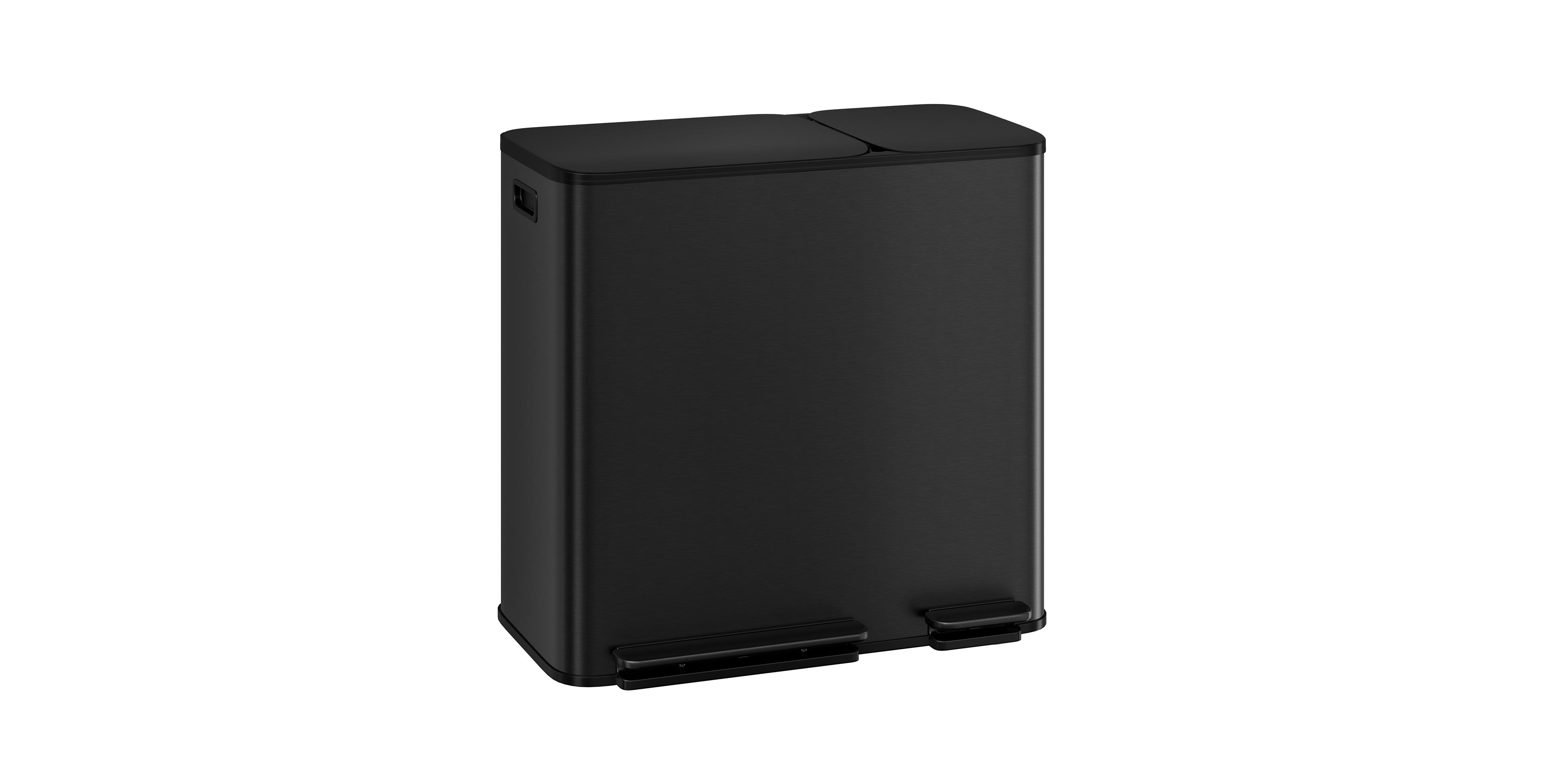 gaomon 13.2 + 5.2 gal Step-on Dual Kitchen Trash Can, Garbage and Recycling Bin