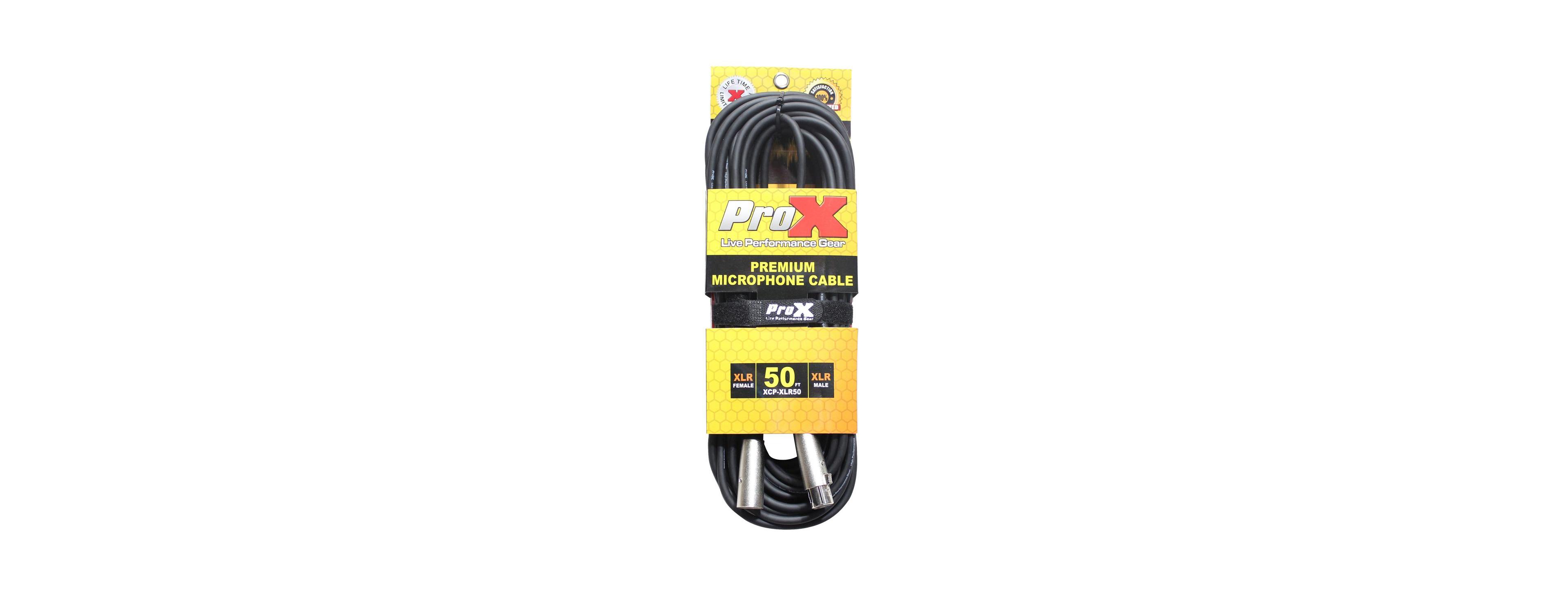 ProX Premium Series Xcp-XLR50 Balanced Audio Microphone Cable, 50 ft.