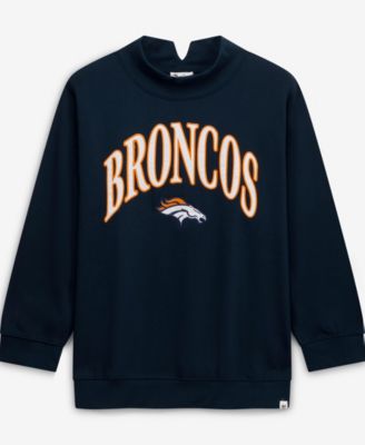 47 Brand Women's Navy Denver Broncos Plus Size Vantage Mock Neck Pullover