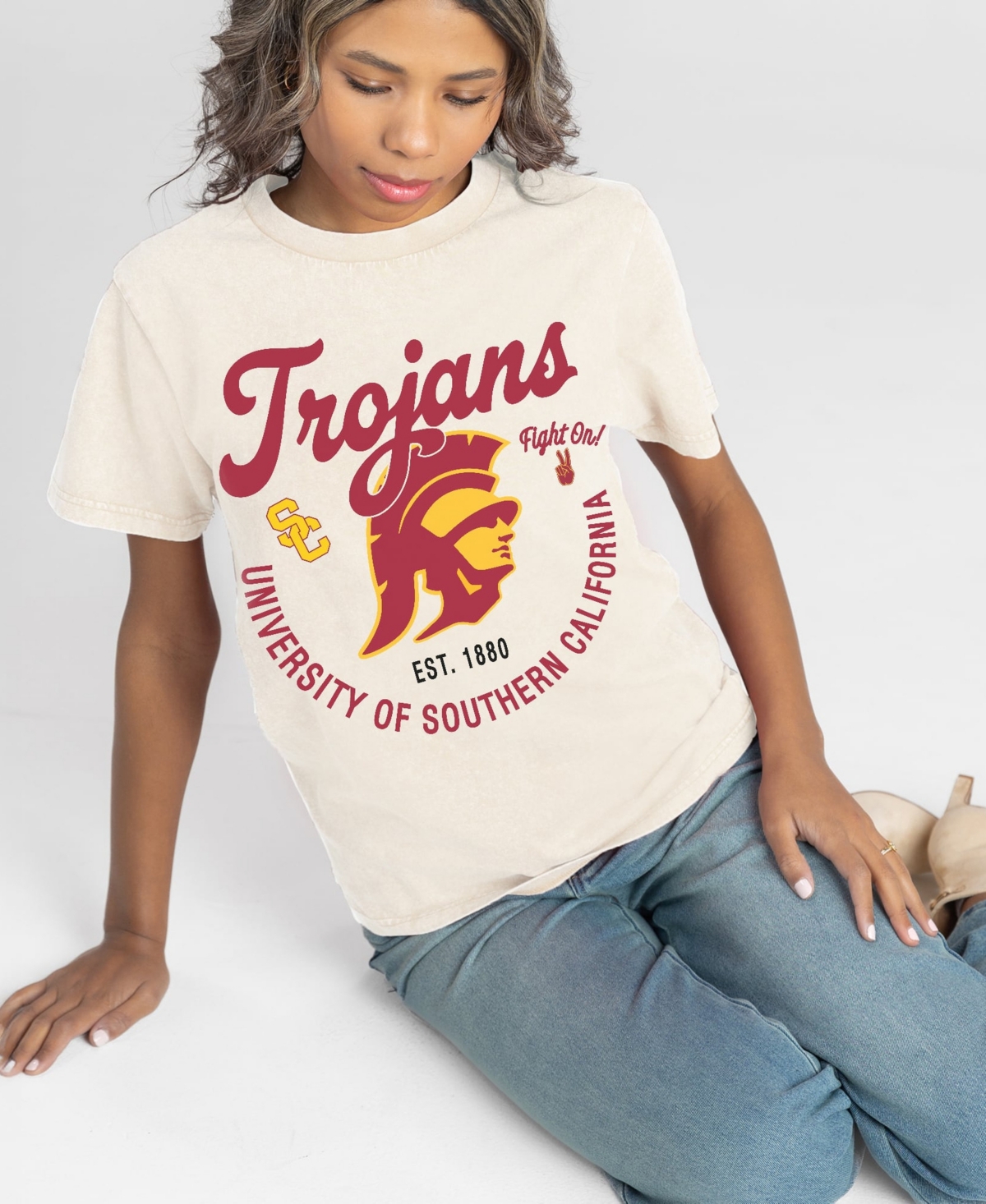 Gameday Couture Women's Natural Usc Trojans You Know Our Name T-Shirt