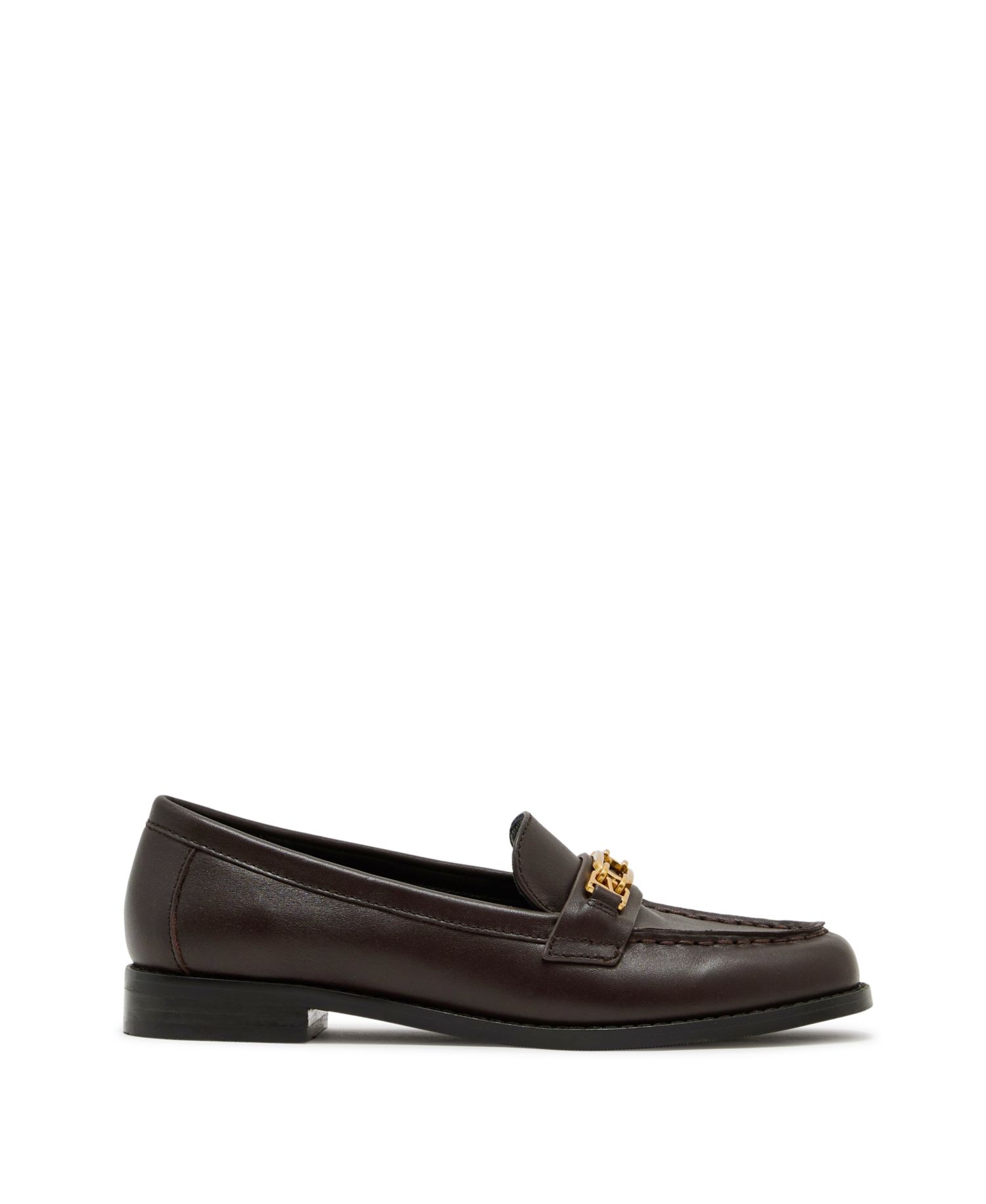 Men's Hardware Leather Almond-Toe Loafers