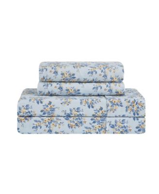 Printed Microfiber 4-Piece Sheet Set, Twin