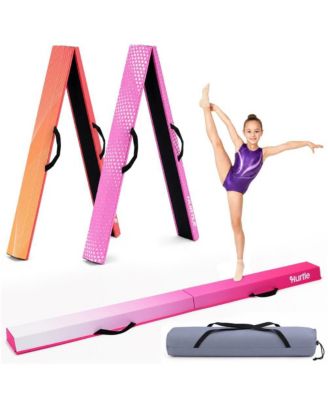 Foldable Balance Beam for Kids and Toddlers, Non-Slip Bottom, Portable Home Gymnastics Equipment with Carry Bag