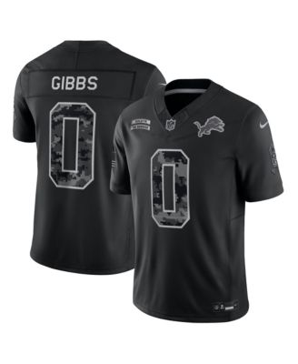 Men's Nike Jahmyr Gibbs Black Detroit Lions 2026 Salute to Service Limited Jersey