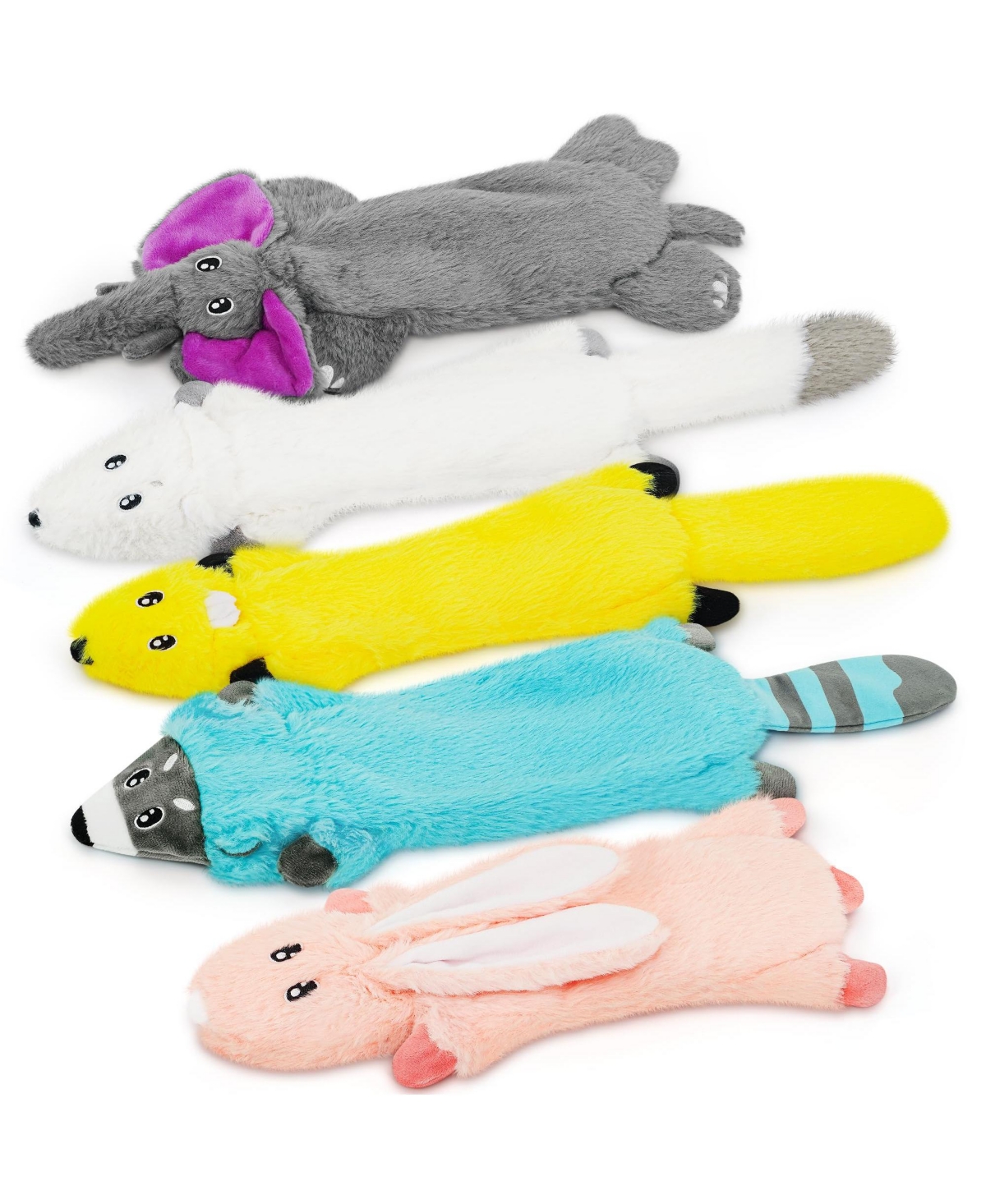 Magicorange 5 Pack Stuffedless Animal Dog Squeaky Plush Toys For All Breed Dogs