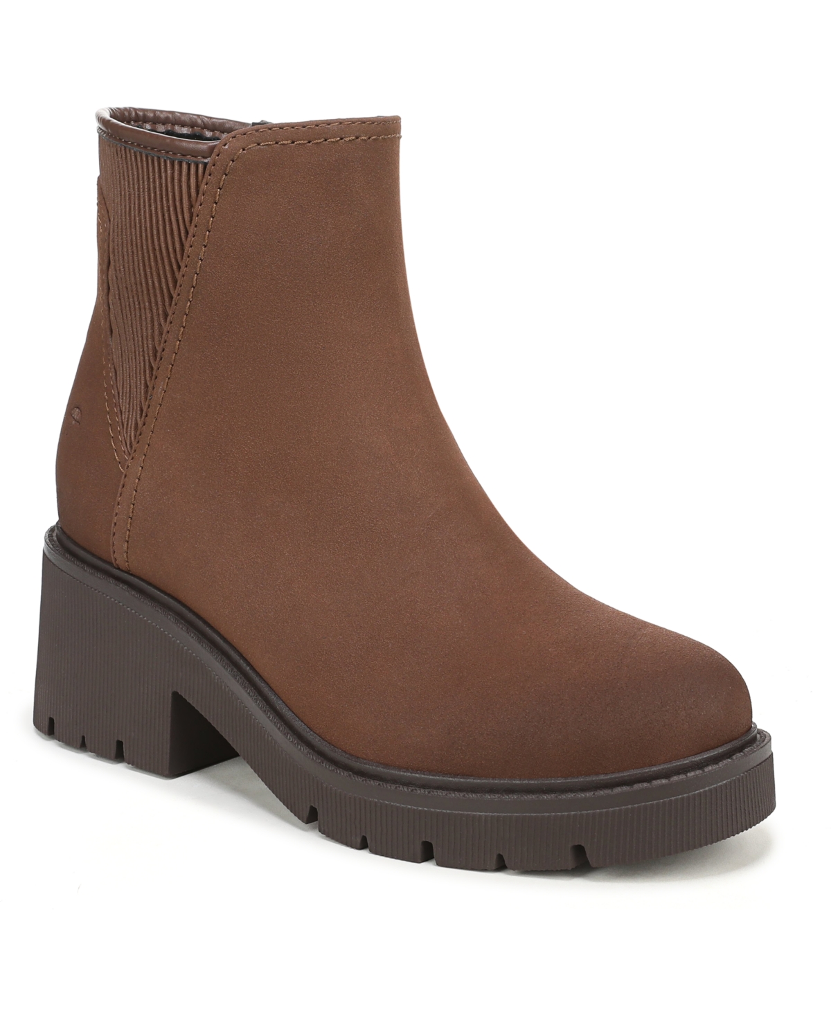 Naturalizer Women's Janet Faux Leather Zip Block Heel Booties