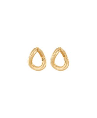 Chase Twisted Oval Link Earrings 14k Gold Plated Everyday Style