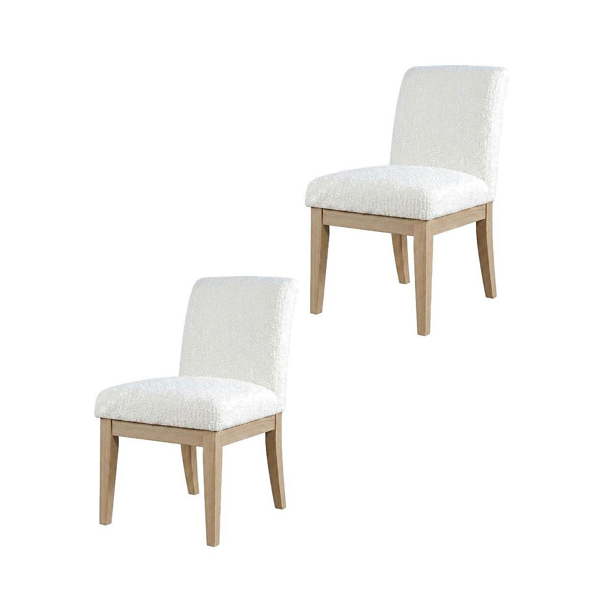 Starlight Canyon Home Solid Wood Upholstered Parsons Dining Chairs Set of 2 - Brown