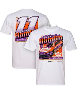 Men's White Denny Hamlin King's Hawaiian Car T-Shirt