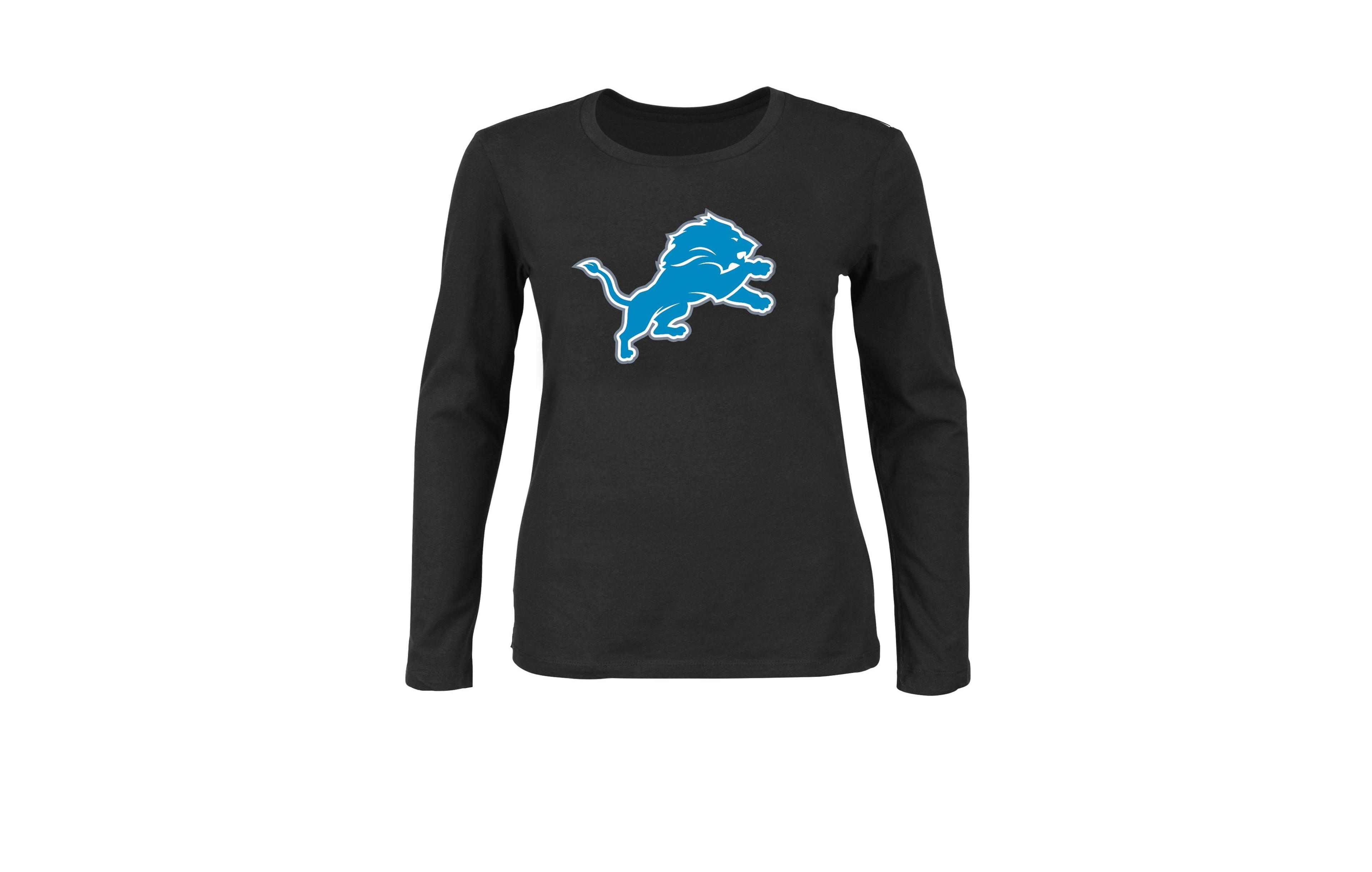 Fanatics Women's Plus Detroit Lions Long-Sleeve Crewneck T-Shirt