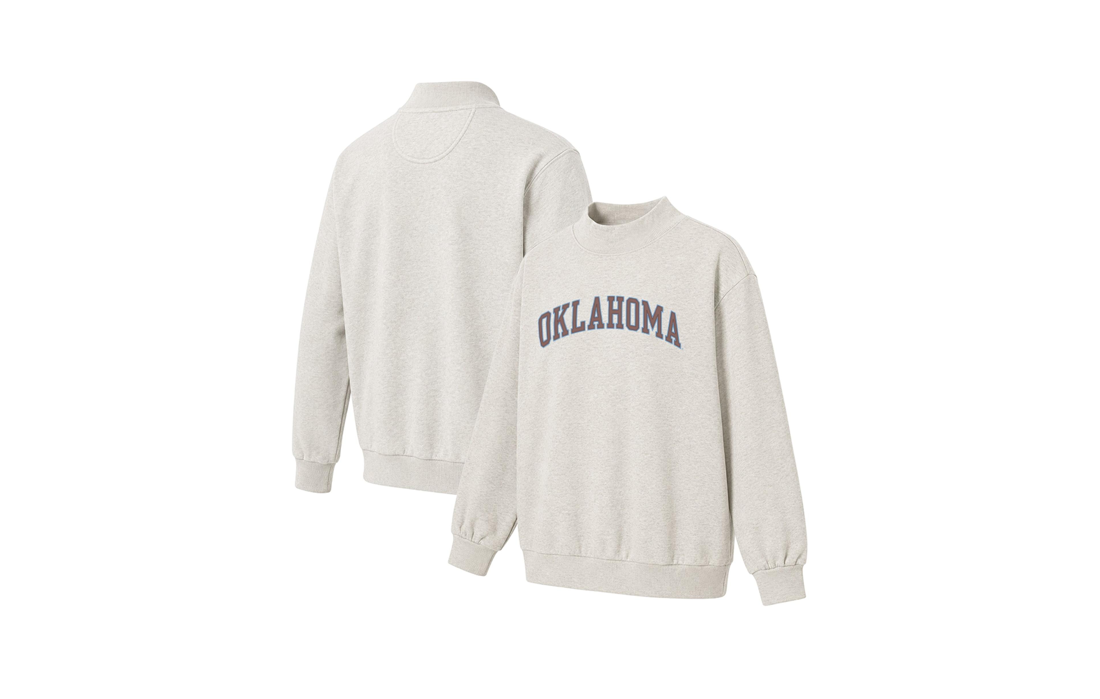 Camp David Women's Monroe Oklahoma Sooners Mock Neck Fleece Sweatshirt