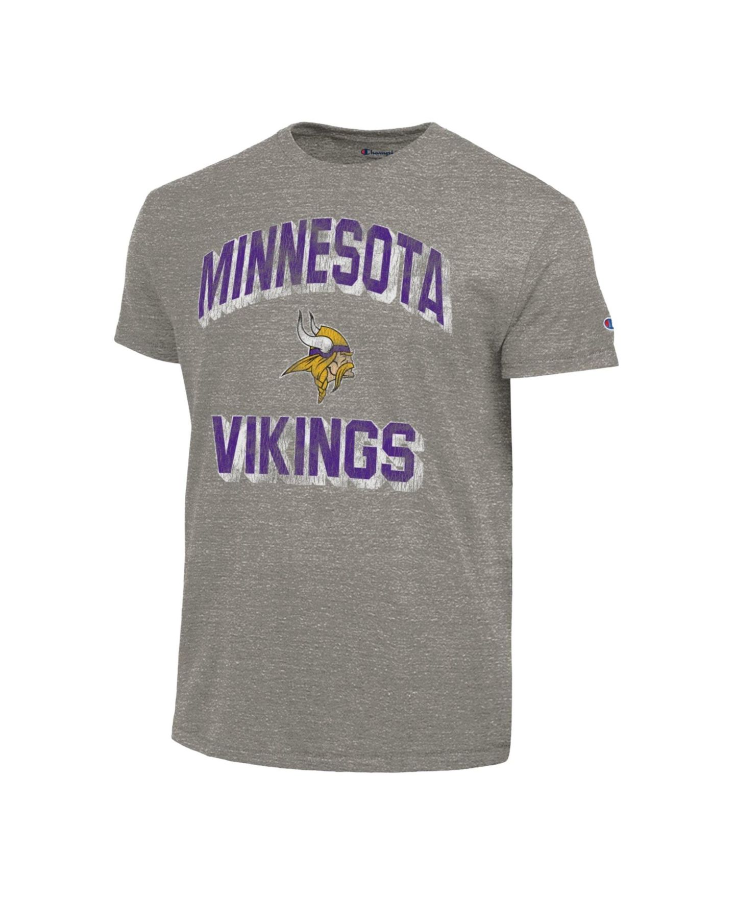 Мужская футболка Champion Heather Charcoal Minnesota Vikings Ultimate Tri-Blend — фото 2