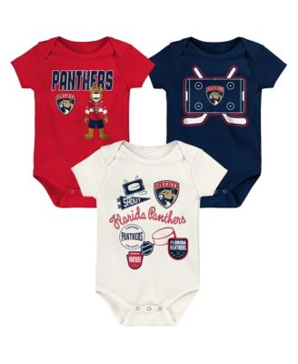 Baby Boys and Girls & Baby Boys and Girls Florida Panthers Littlest Player Three-Pack Bodysuit Set