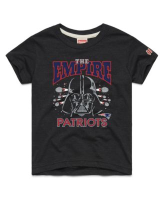 Big Boys and Girls Black New England Patriots Star Wars x NFL Tri-Blend T-Shirt