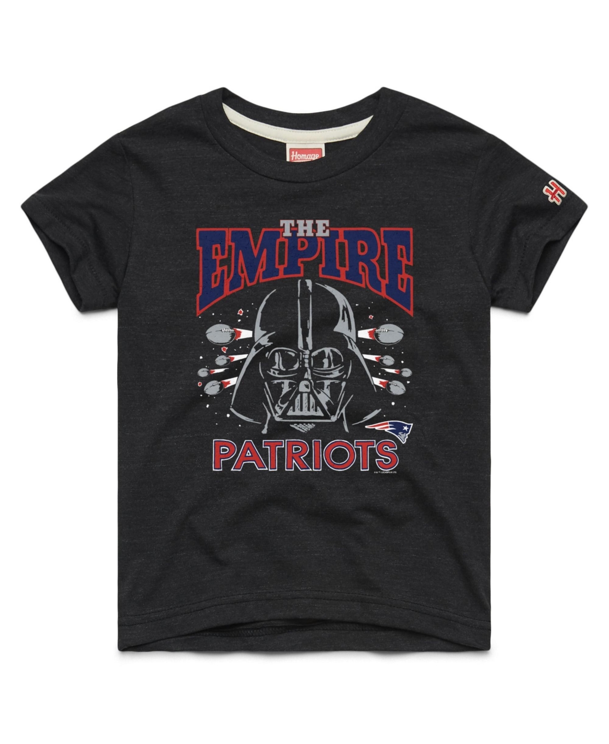 Homage Boys' and Girls' New England Patriots Star Wars Tri-Blend Relaxed-Fit T-Shirt