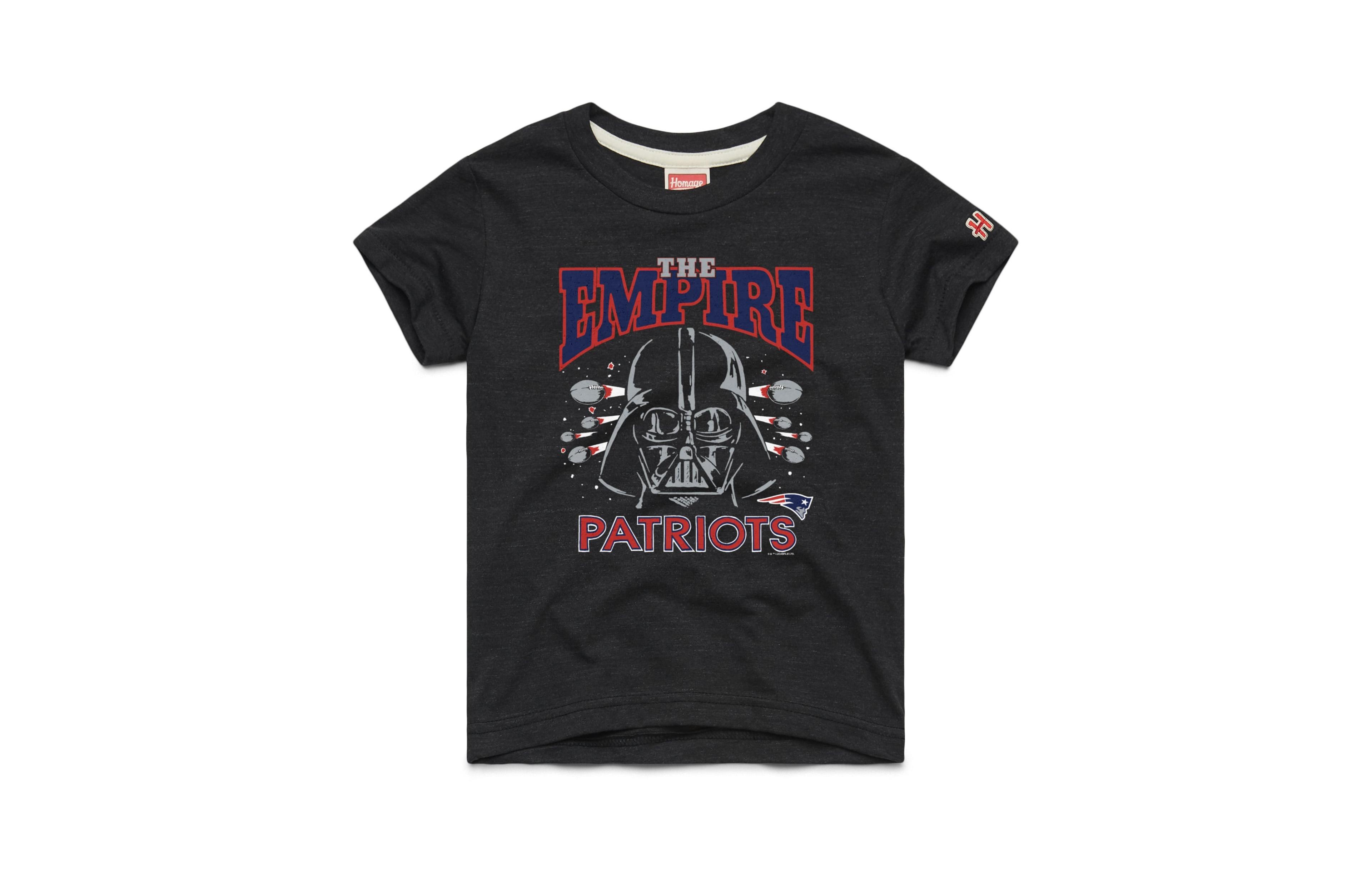 Homage Boys' and Girls' New England Patriots Star Wars Tri-Blend Relaxed-Fit T-Shirt