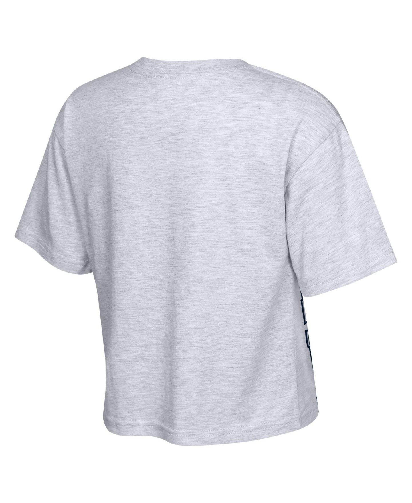 Футболка Outerstuff Heather Gray Notre Dame Fighting Irish Big Team Energy Cropped Boxy для девочек — фото 2