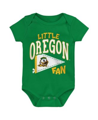 Baby Boys and Girls Green Oregon Ducks Little Banner Bodysuit